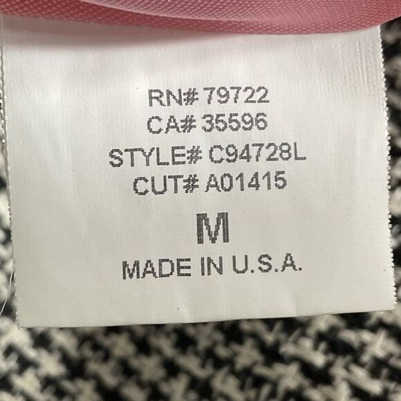 The Limited Black & White Houndstooth Tweed Blazer Jacket, Medium, 100% silk - Picture 8 of 9